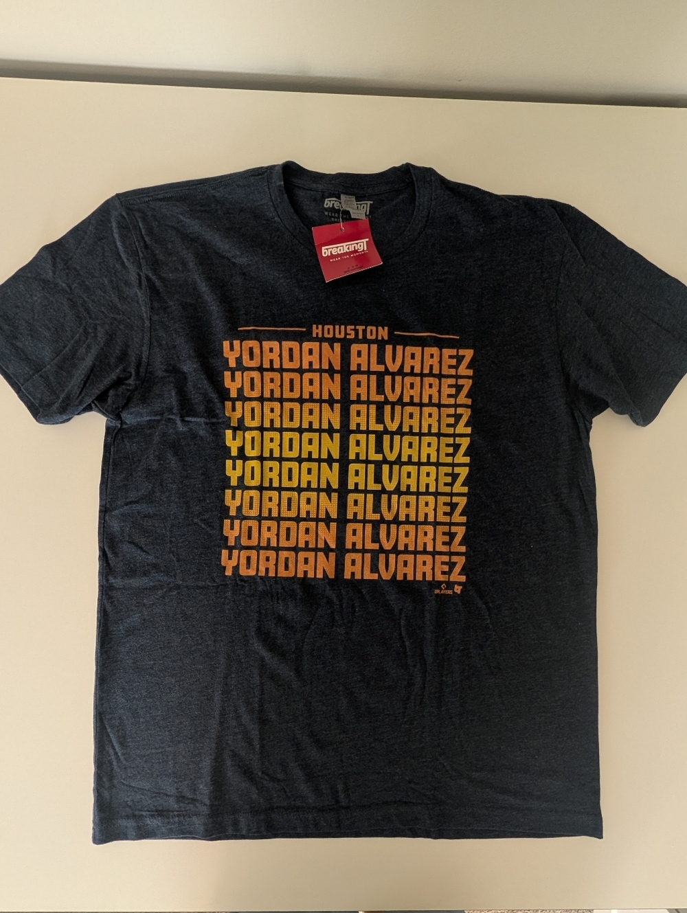 BreakingT Houston Astros Yordan Alvarez #44 T Shirt NWT Mens Large MLB